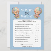 Baby Shower Junge Mommy oder Daddy Hot Air Ballon Einladung (Vorderseite)
