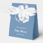 Baby Shower Junge staubige blaue Luftballons Geschenkschachtel (Vorderseite)