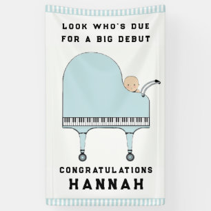 Baby Shower Jungen Musik Thema Banner