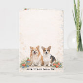 Baby Shower Karte mit Corgis (Rückseite)