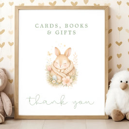 Baby-Shower-Karten Bücher Geschenke Kleiner Hase Poster
