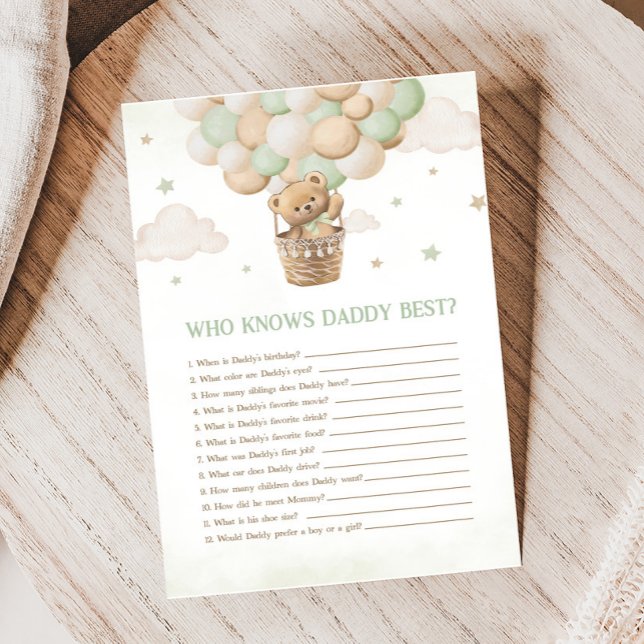 Baby Shower kennt Daddy Best Game (Bearly Wait Bear Baby Shower Game)
