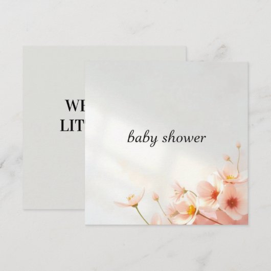 Baby Shower – Kleine Wunderfeier Einladung (Vorne/Hinten)