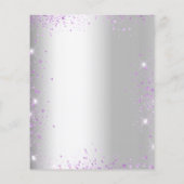 Baby Shower Lavendel Silber Einladung (Rückseite)