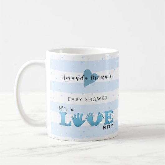 Baby Shower Liebe Baby Boy Kaffeetasse (Links)