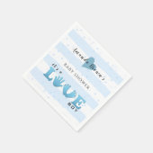 Baby Shower Liebe Baby Boy Serviette (Ecke)