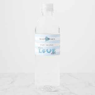 Baby Shower Liebe Baby Boy Wasserflaschenetikett