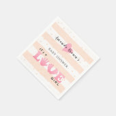 Baby Shower Liebe Baby Girl Serviette (Ecke)