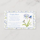 Baby Shower Lily with Bluebird Display Shower Begleitkarte (Vorderseite)
