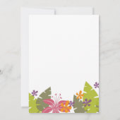 Baby Shower Luau Einladung (Rückseite)