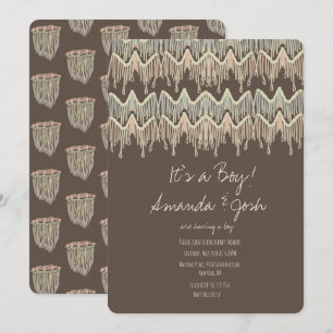 Baby-Shower-Macramee-Hänger Rustikale Boho-Seil-Ku Einladung