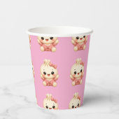 Baby Shower Mädchen Bao Pappbecher (Rückseite)