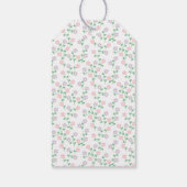 Baby Shower Mädchen mit rosa Schaukelpferd Geschenkanhänger (Rückseite)