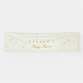 Baby Shower magical sage green stars welcome Banner (Horizontal)