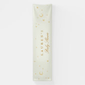 Baby Shower magical sage green stars welcome Banner (Vertikal)