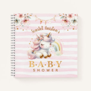 Baby Shower Magical Unicorn Gästebuch Notizblock