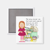 Baby Shower Magnet (Vorderseite/Rückseite)