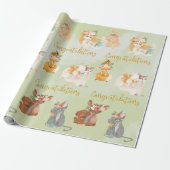 Baby Shower Mama Baby Animals Herzlichen Glückwuns Geschenkpapier (Ungerollt)