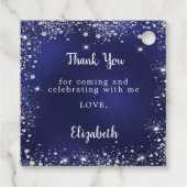 Baby Shower Marine Blue Junge Teddy Bär Geschenkanhänger (Rückseite)