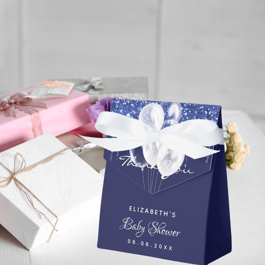 Baby Shower Marineblügel blau weißen Ballons danke Geschenkschachtel