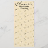 Baby Shower Menü "Gold Black Stars Baby" Menükarte (Rückseite)