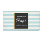 Baby Shower Mini Champagne Label Boy (Vorne)