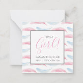 Baby Shower Mini Danke Mitteilungskarte (Rückseite)