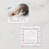 Baby Shower Mini Danke Mitteilungskarte (Vorne/Hinten)