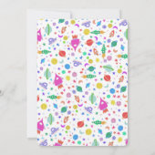 BABY SHOWER MIRL Niedlich Space Rockets Muster CUS Einladung (Rückseite)