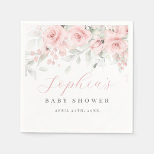 Baby-Shower mit Blush Bloom Serviette
