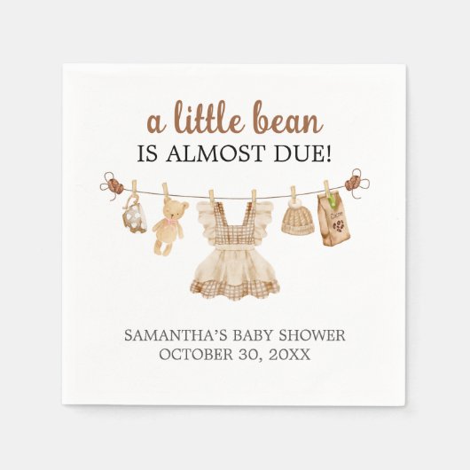 Baby-Shower mit Kaffee-Motiv Serviette (Vorderseite)