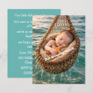 Baby Shower mit kleinen Fischen zum digitalen Down Einladung