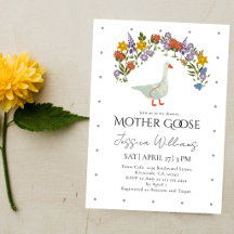 Baby Shower mit Mother Goose Wildblumen im Kinderz