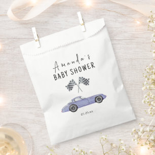 Baby Shower mit Rennwagen Thema Geschenktütchen