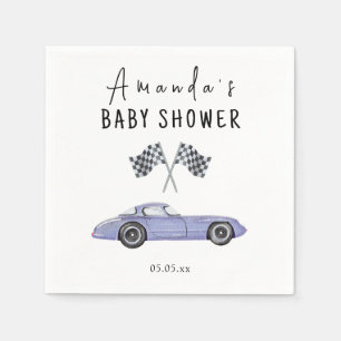 Baby Shower mit Rennwagen Thema Serviette