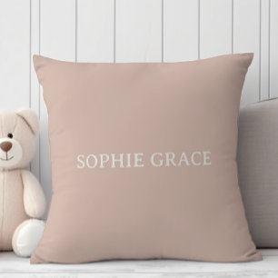 Baby Shower mit rosa Sandsteintypografie Kissen