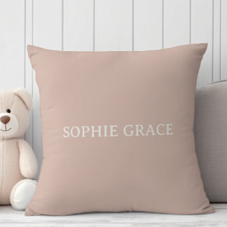 Baby Shower mit rosa Sandsteintypografie Kissen