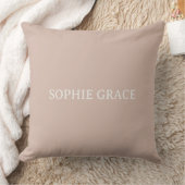 Baby Shower mit rosa Sandsteintypografie Kissen (Decke)