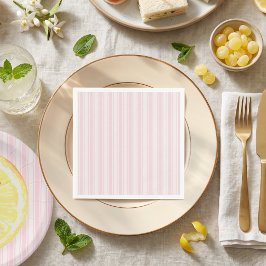Baby Shower mit rosa Streifen  Serviette