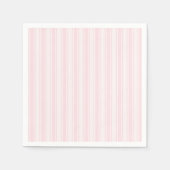 Baby Shower mit rosa Streifen Serviette (Vorderseite)