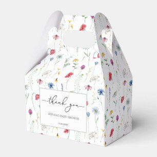 Baby Shower mit Wildblumen Geschenkschachtel