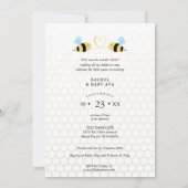 Baby Shower Mom to Bee Quote Bees Couple Photo Einladung (Rückseite)