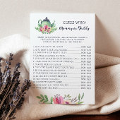 Baby Shower Mommy oder Daddy Game Card Einladung