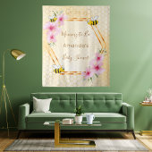 Baby Shower Mommy to bebe Hummel Honigwabenbienen Wandteppich