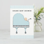 Baby Shower Music Theme Einladung (Stehend Vorderseite)