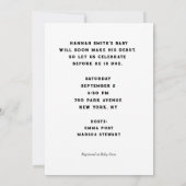 Baby Shower Music Theme Einladung (Rückseite)