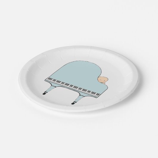 Baby Shower Music Theme Pappteller (Schrägansicht)
