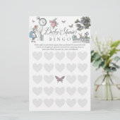 Baby Shower Mutter-to-be Alice im Wunderland Bingo (Stehend Vorderseite)