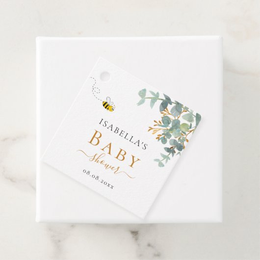 Baby Shower Mutter zu eucaluptus Drehbuch Geschenkanhänger (Beispiel)