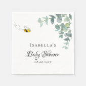 Baby Shower Mutter zu eucaluptus Drehbuch Serviette (Vorderseite)